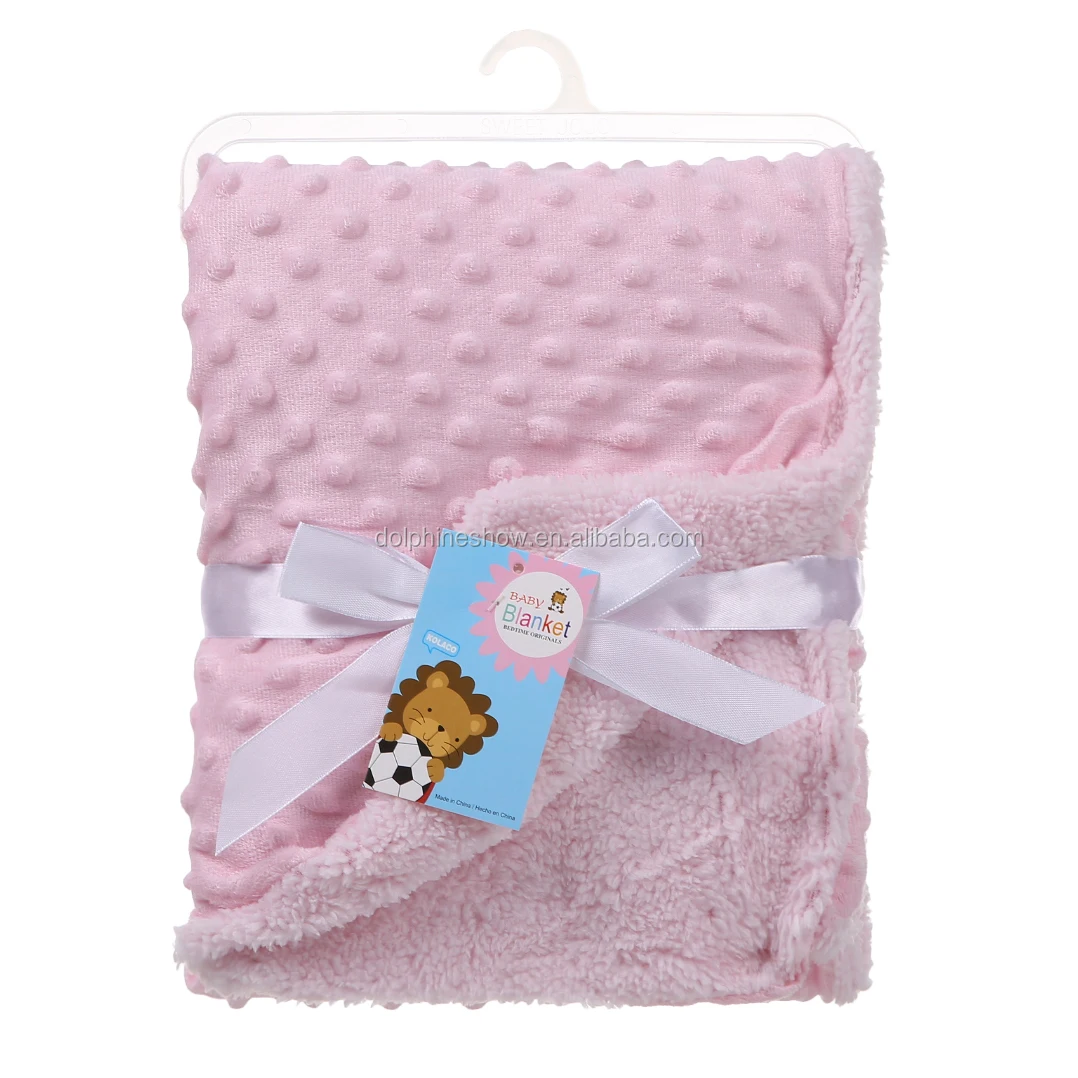 2020 New Wholesale Promotional Gift Low Moq Cheap Minky Dot Baby