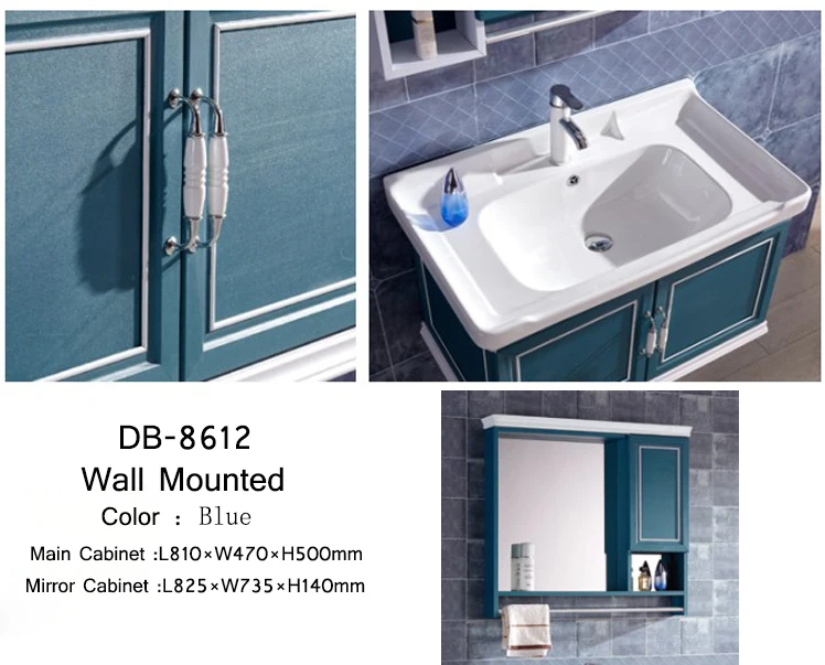 Aluminium Bathroom Furniture Storage waterproof wall Cabinets with mirror