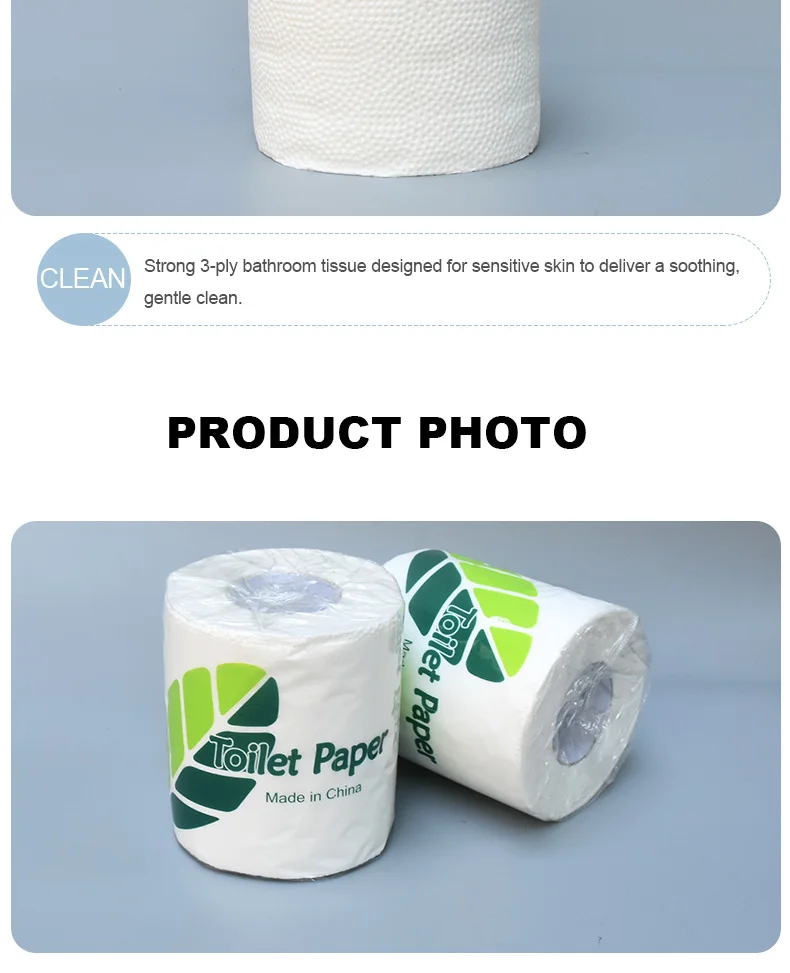 China manufacturer supply custom logo hemp toilet paper bathroom tissue