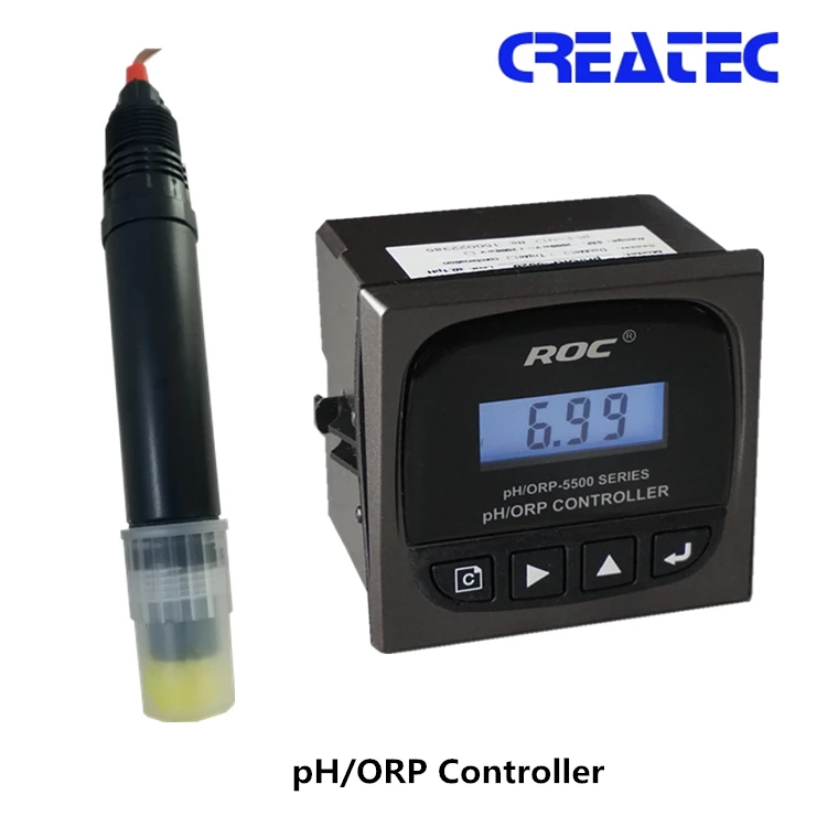 Create water pH5520 pH/ORP online meter with pH sensor ROC 420mA