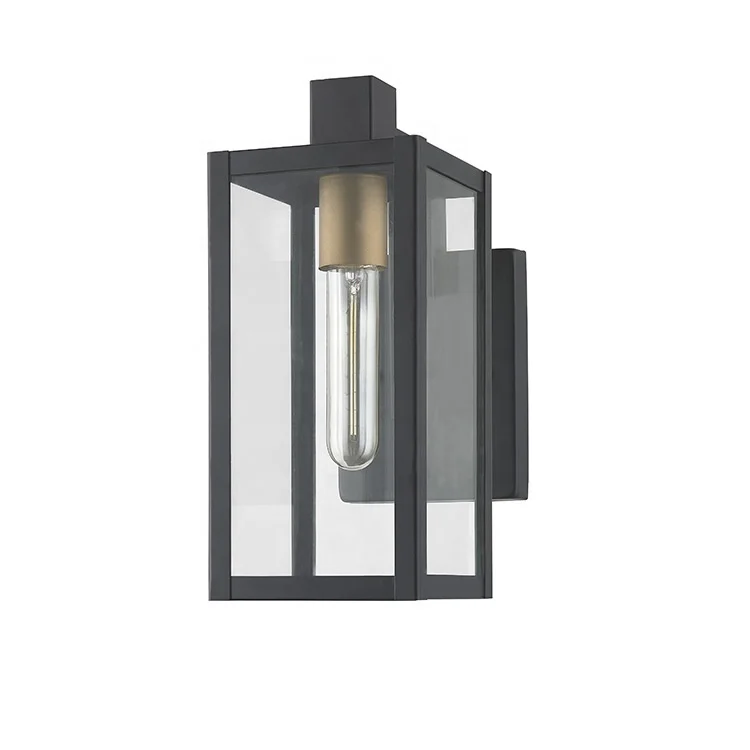 Luxury Modern Black Metal Glass Wall Sconce Wall Light For Home Use