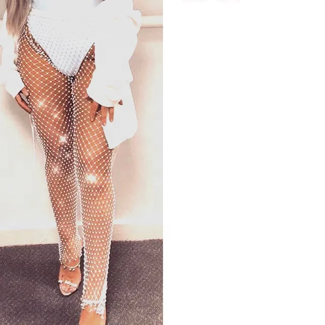 Hollow Out Rhinestone Fishnet Festival 