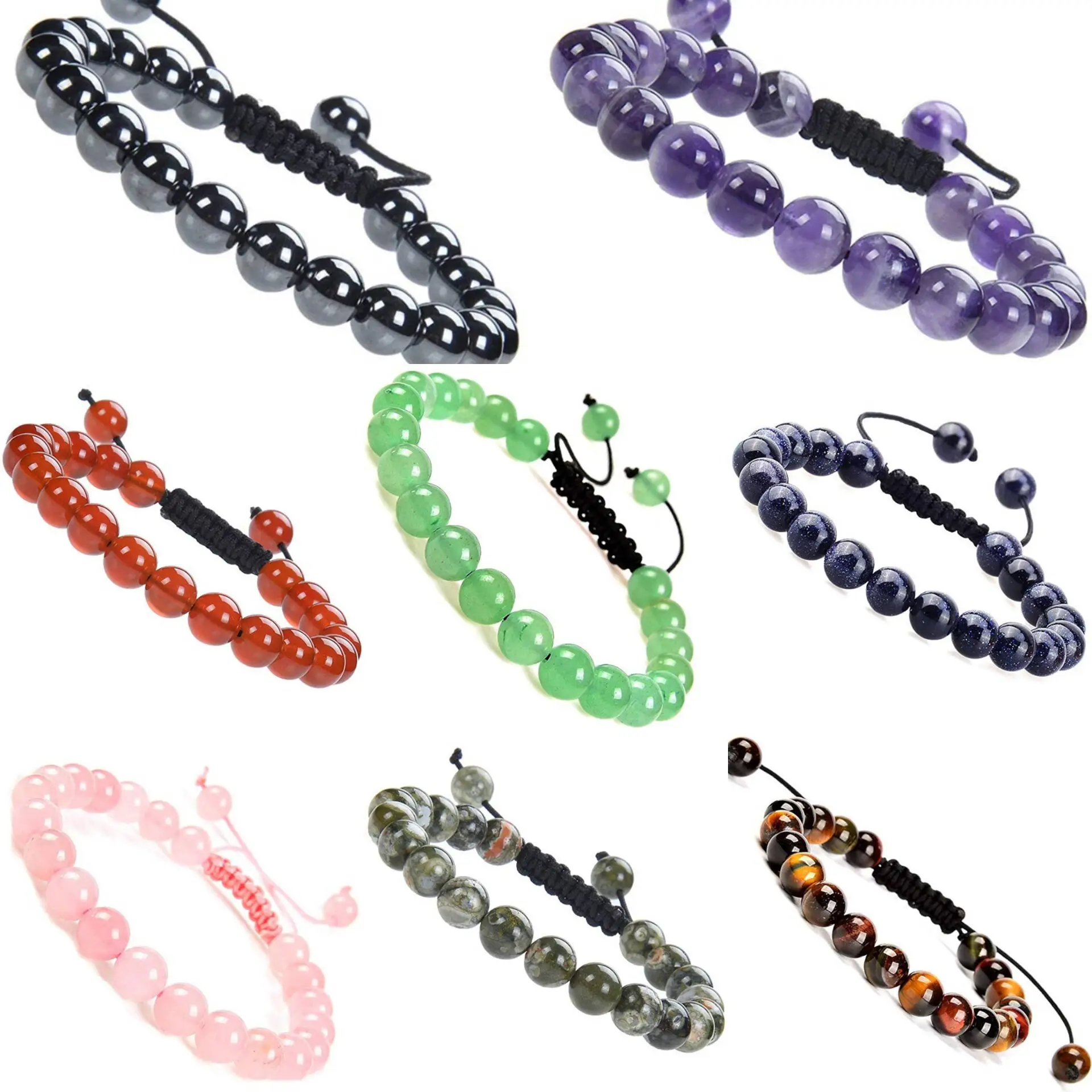 Natural Healing Power Gemstone Jewelry Crystal Bracelets Strands Beads ...