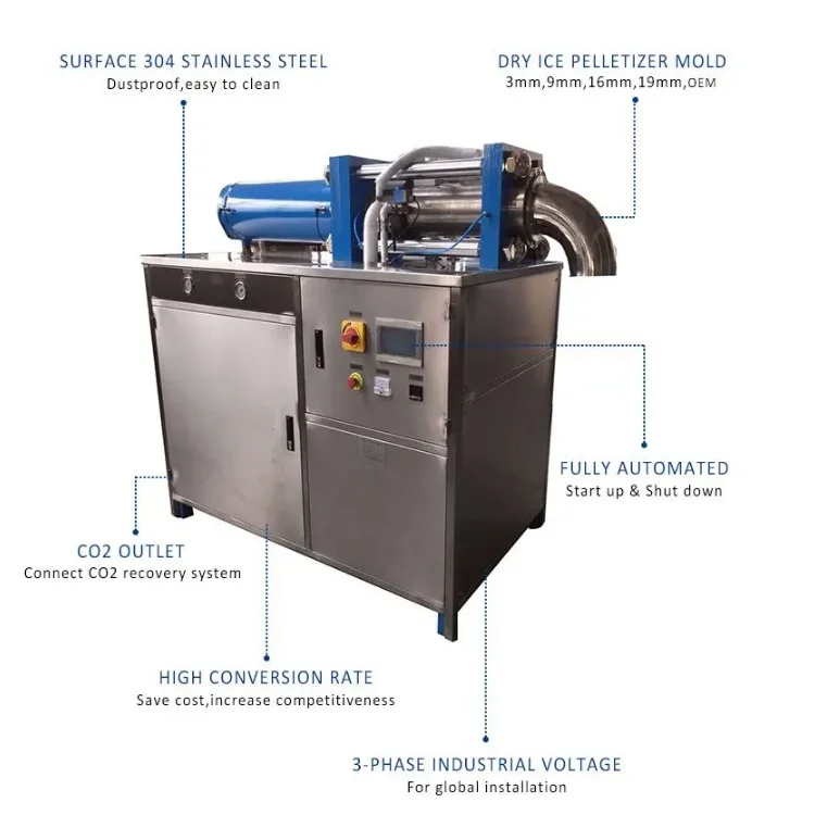 Hot sale liquid CO2 dry ice pelletizer making machine