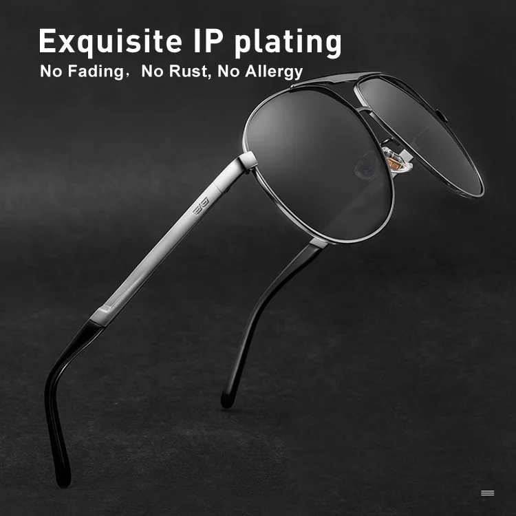 Caponi High End Photochromic Uv400 Sunglasses Mens 2022 Retro Designer Vintage Metal Driving 