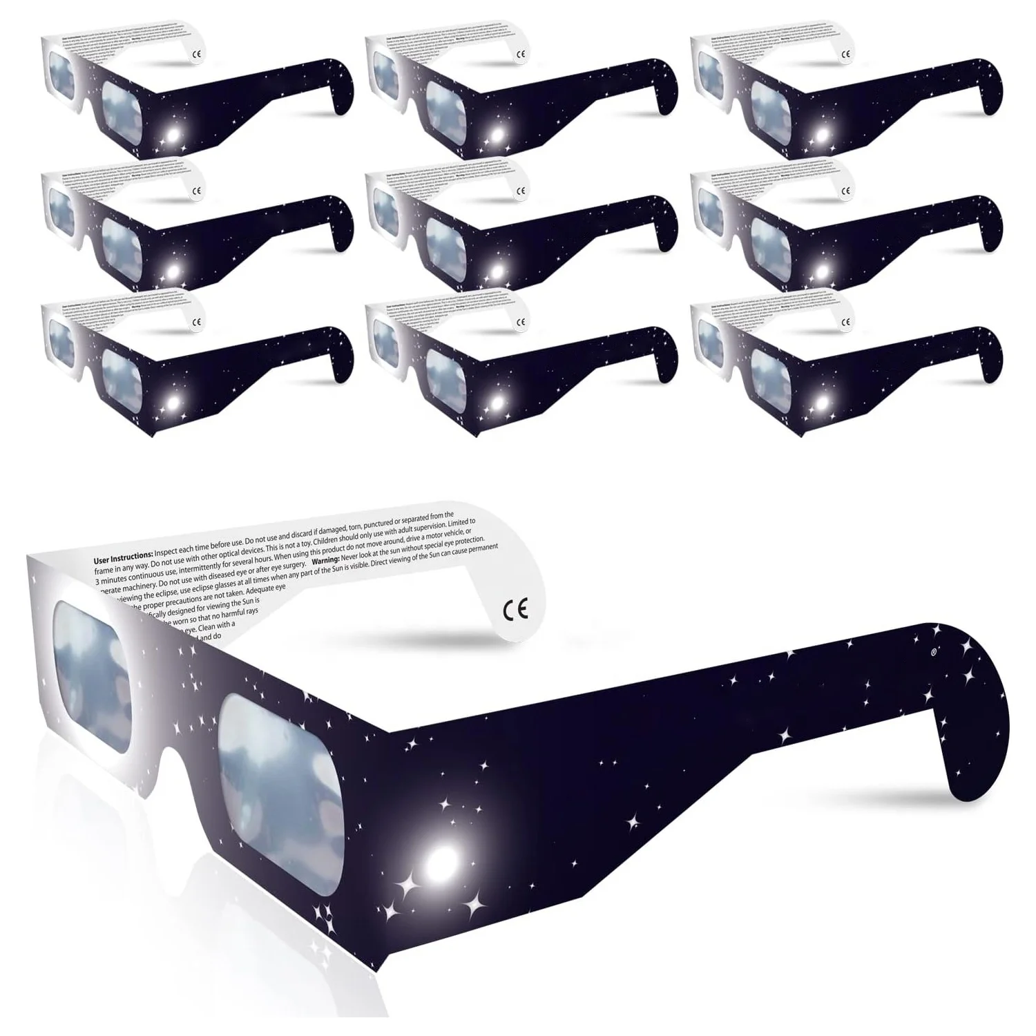 Solar Eclipse Glasses,Ce & Iso Certified,Safe For Direct Sun Viewing ...