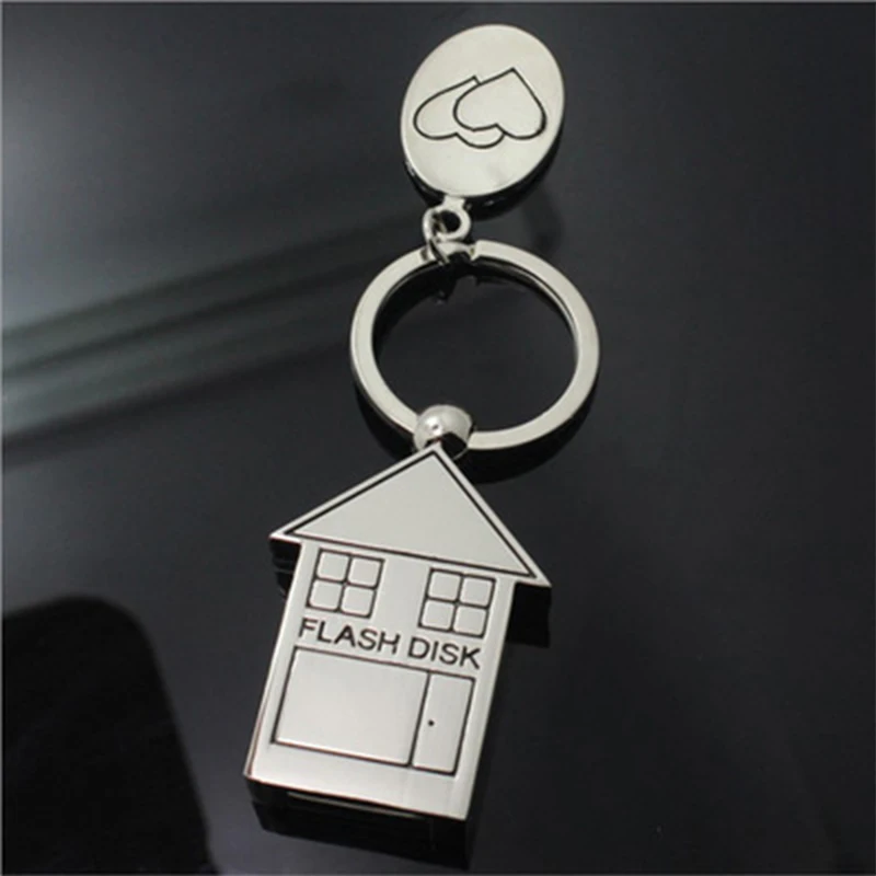 Full Capacity House Shape Usb Flash Drive Promotion Gift Usb Pendrive 3.0 OEM Logo Usb Stick with Metal Case - ANKUX.COM