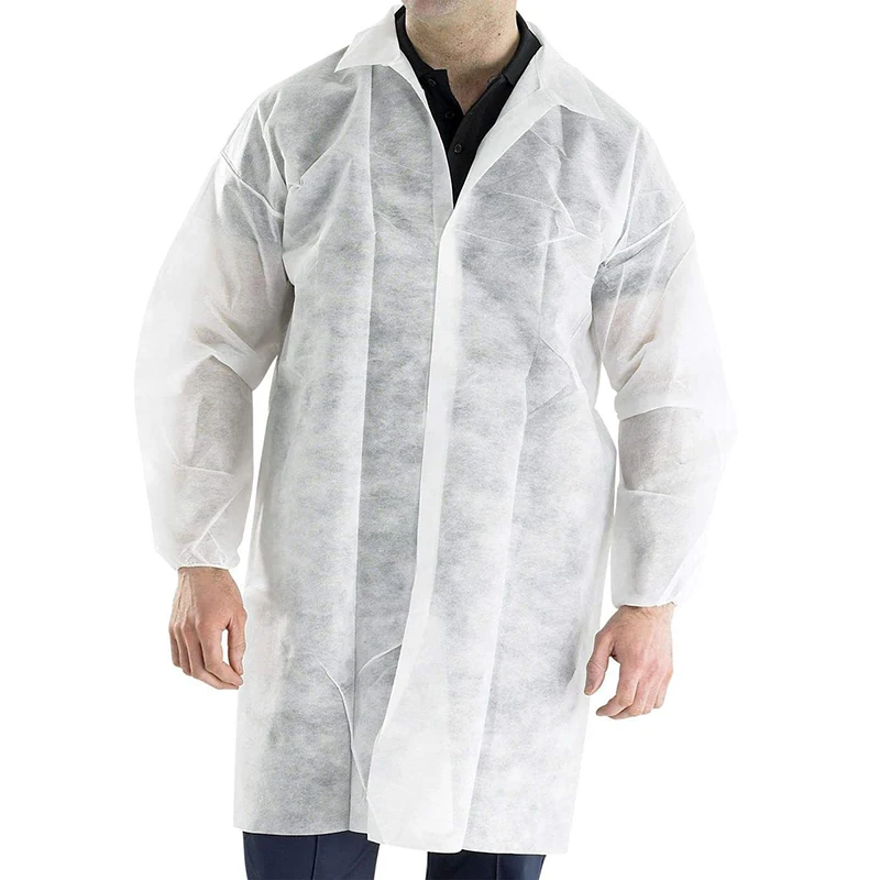 PAINTERS DISPOSABLE OVERALL WHITE COAT LAB LABORATORY FOODTRADE VISITOR SIZE XL 