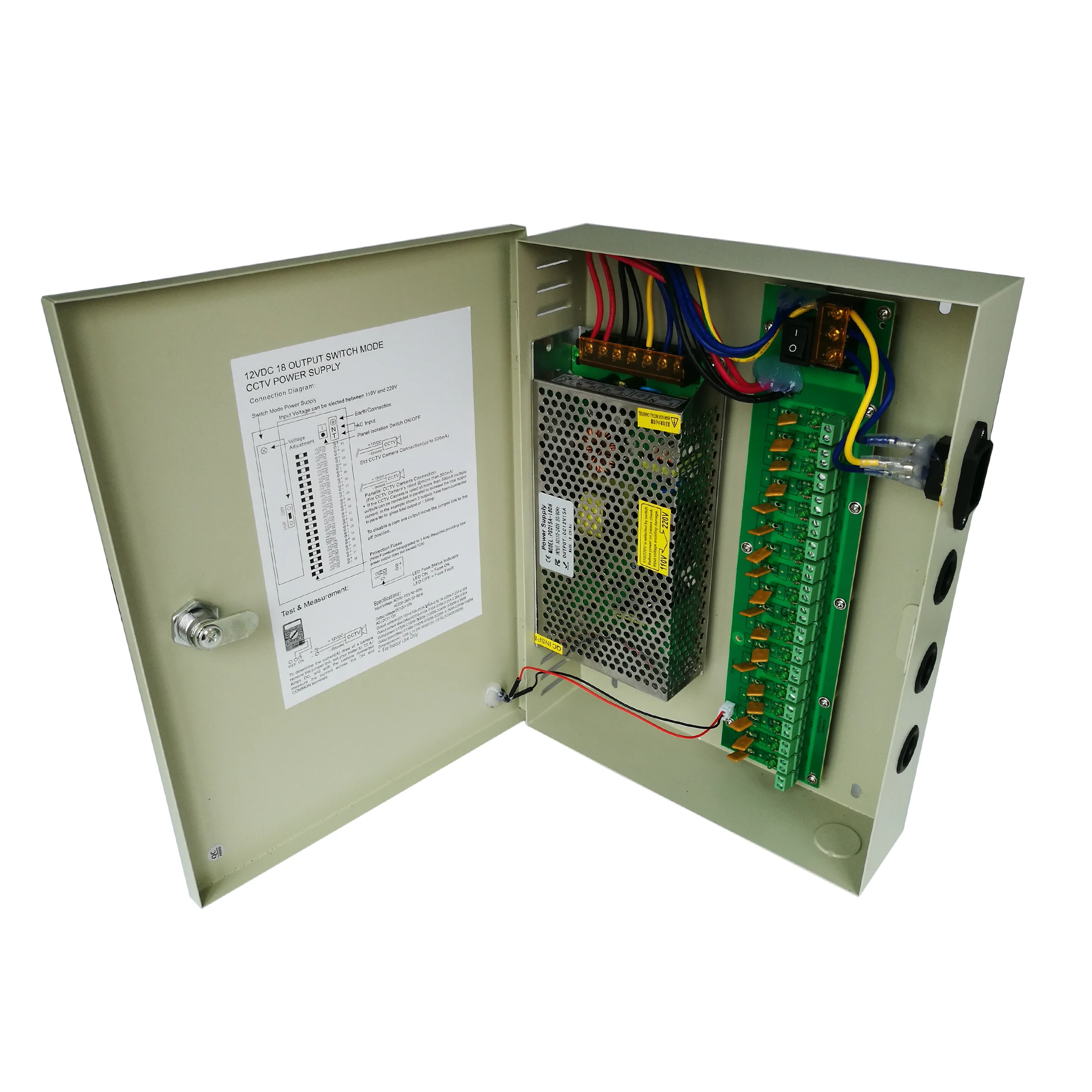 180w 12v 15a 直流电源箱通用交流输入/全范围