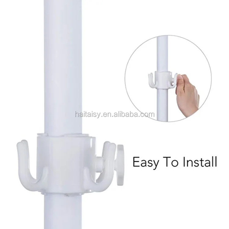 17 Inches Diameter Beach Umbrella Table With 4 Cup Holders,Heavy Duty