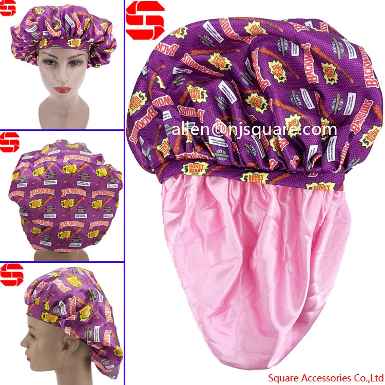 Hot Popular Designer Matching Durag And Bonnets Headband Set Women Hair Satin Bonnet - Buy ...