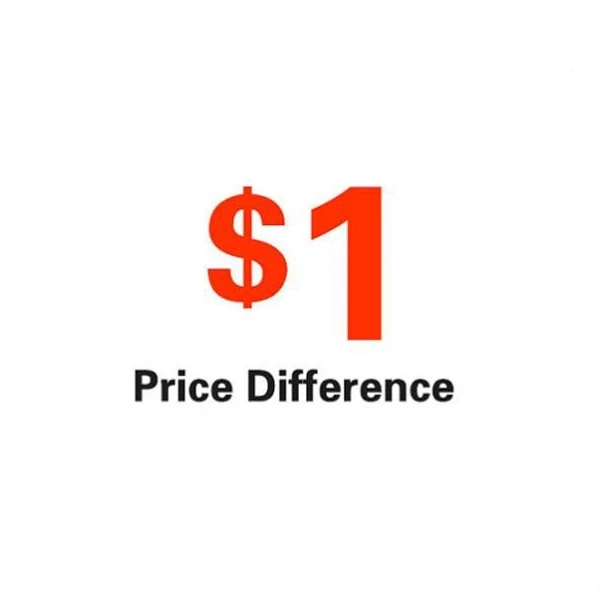 

Price difference,1 Piece