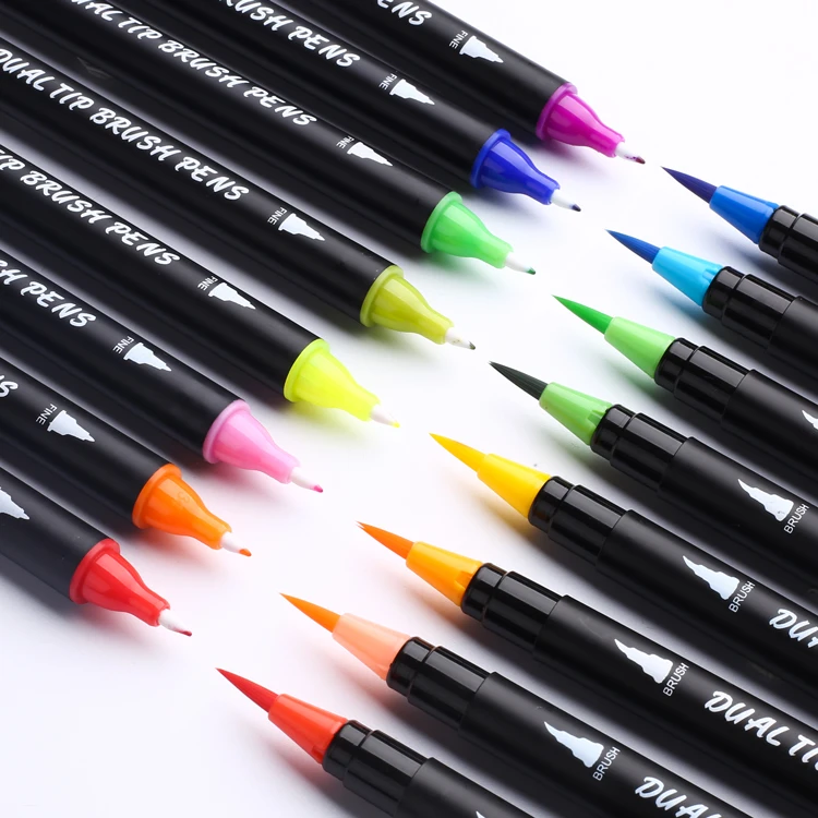 24pcs Water Based Nylon Real Brush Felt Tip Watercolor Art Markers Paint  Brush Pen For Artist And Beginner Painters - Buy Felt Tip Paint Marker  Brush