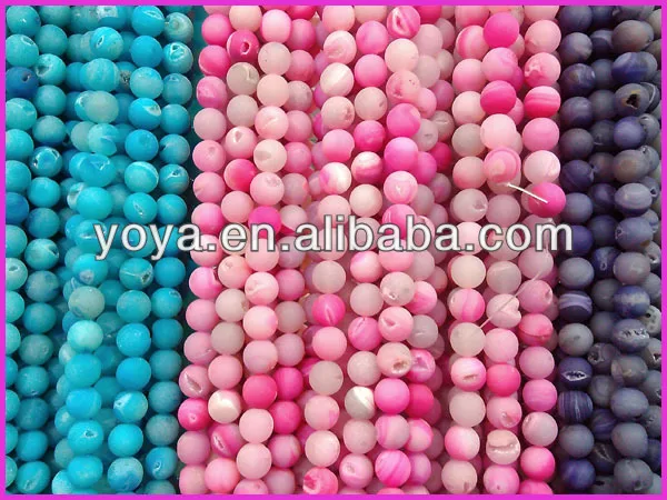 Hot sale Geode druzy Agate stone beads,frosted matte ice agate beads,semi precious gemstone beads.jpeg