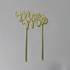 Custom love cake topper wedding party gold Mr and Mrs cake topper