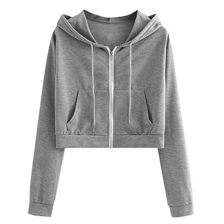 cropped hoodie with zipper