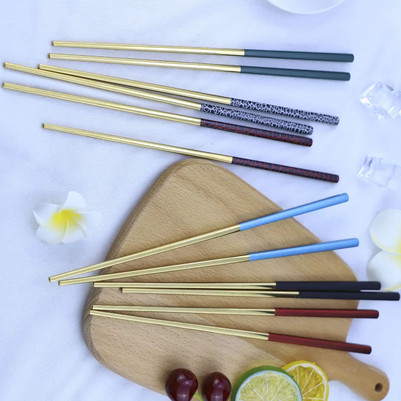 
Wholesale high quality decorative stainless steel 304 chopsticks 