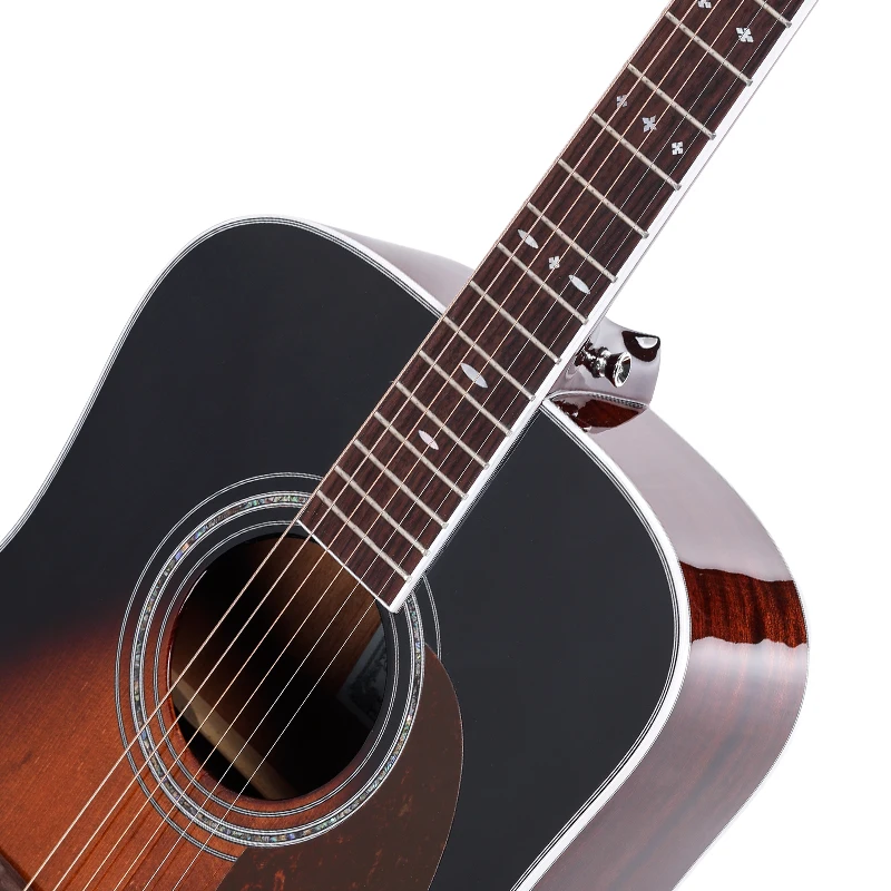 古典日落色批发厂家手工木料a1原声吉他