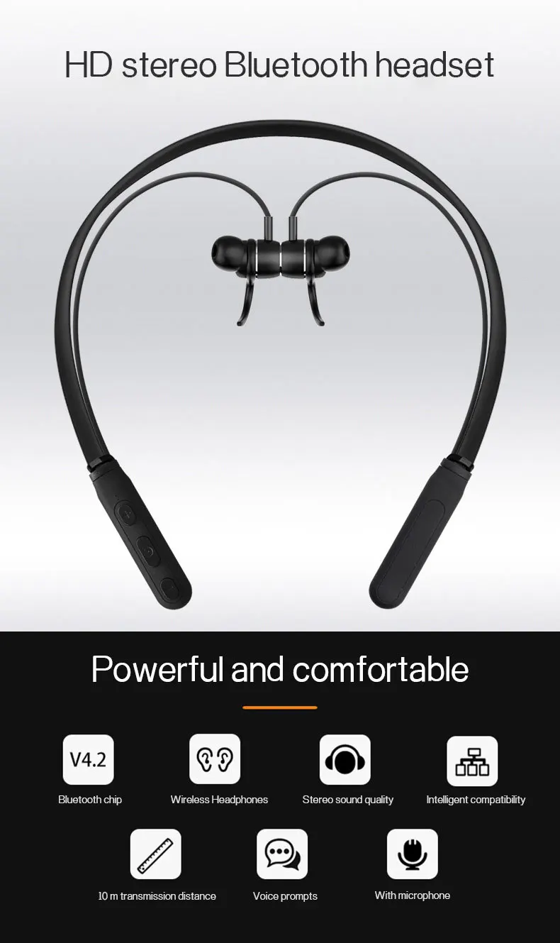 2020 Waterproof Neck Band Earphone 10 Years ODM & OEM Manufactory 3C Mobile Phone Accessories Wireless Earbuds Bluetooth Headset
