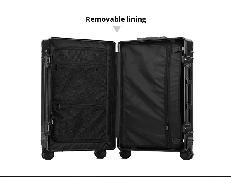 product 2026 modern design aluminum luggage carry on boarding 20 in durable trolley suitcase tsa lock business metal travel case-9