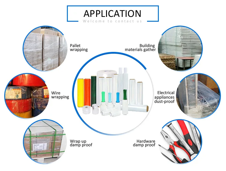 Factory Price Transparent PE Color Stretch Film Soft and Moisture-Proof for Industrial Use Casting Process details