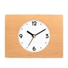 Modern Brief Rectangle Wooden Clock Silent Movement Table Desktop Wooden Clock with Custom Logo
