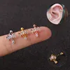 New Cz Crown Ear Piercing Tragus Cartilage Dangle Earring Helix Conch Rook Lobe Stud 20g Stainless Steel Body jewelry