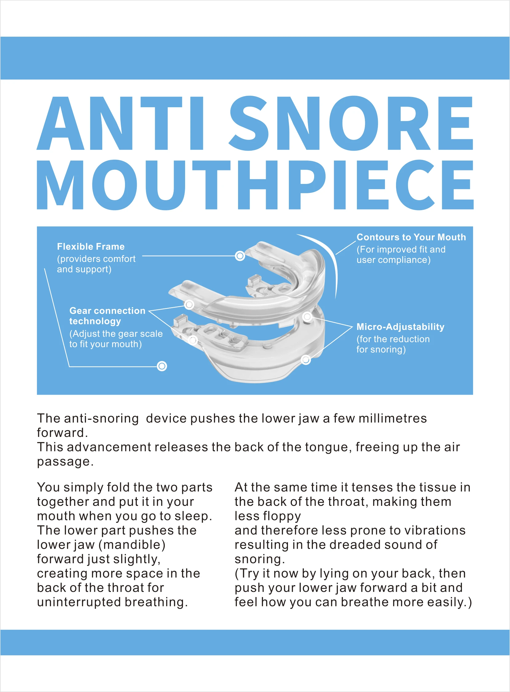 Adjustable Anti Snoring Mouth Guard#zhyt-004 - Buy Anti Snoring Mouth