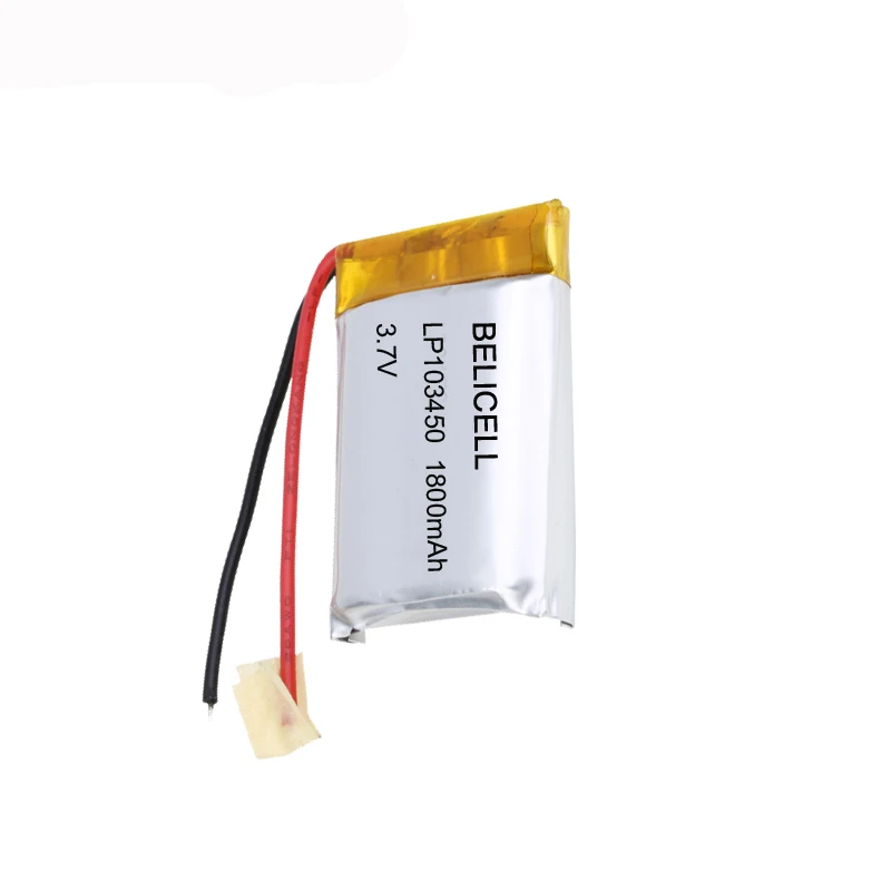 Wholesale Customize dimension Rechargeable 3.7v 1800mah Lithium Polymer Batteries 103450 Li-ion Prismatic Lipo Battery for GPS