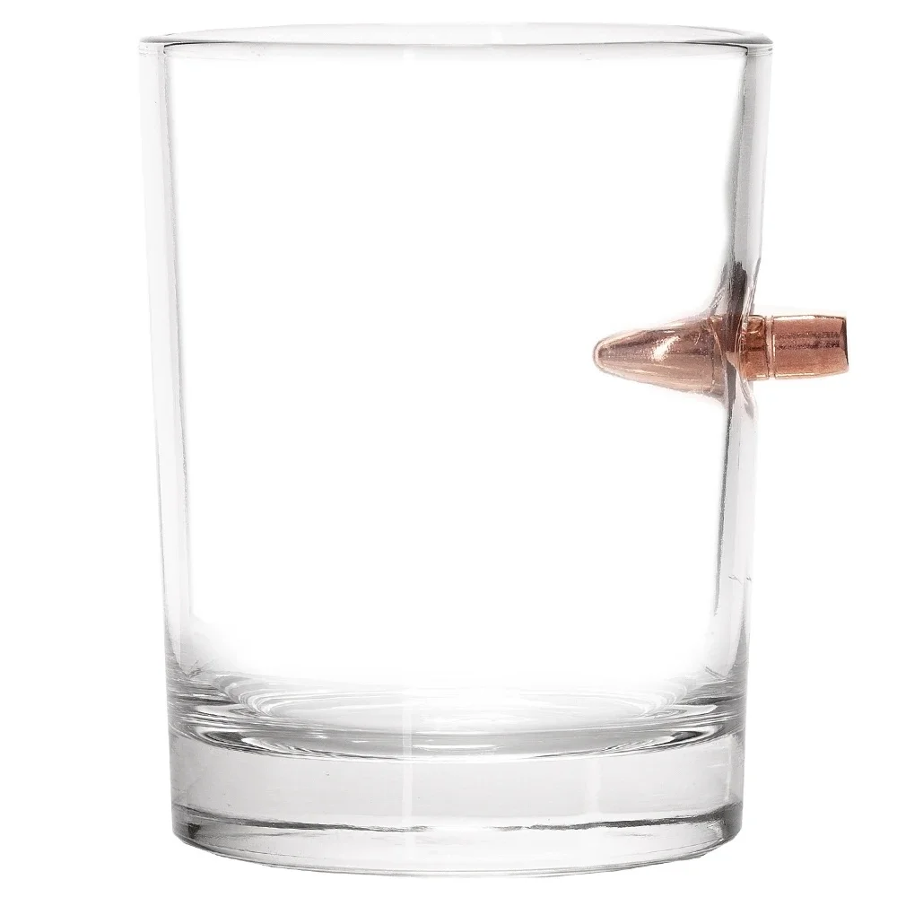 Bullet Rocks Whiskey Glasses 10oz Crystal Scotch glasses or Bulletproof Whisky Glass old fashioned whiskey glasses