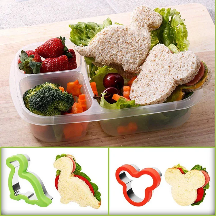 Sandwich Cutters Set For Kids Vegetable Fruit Cutter Shape Stainless Steel Cookie Cutter And