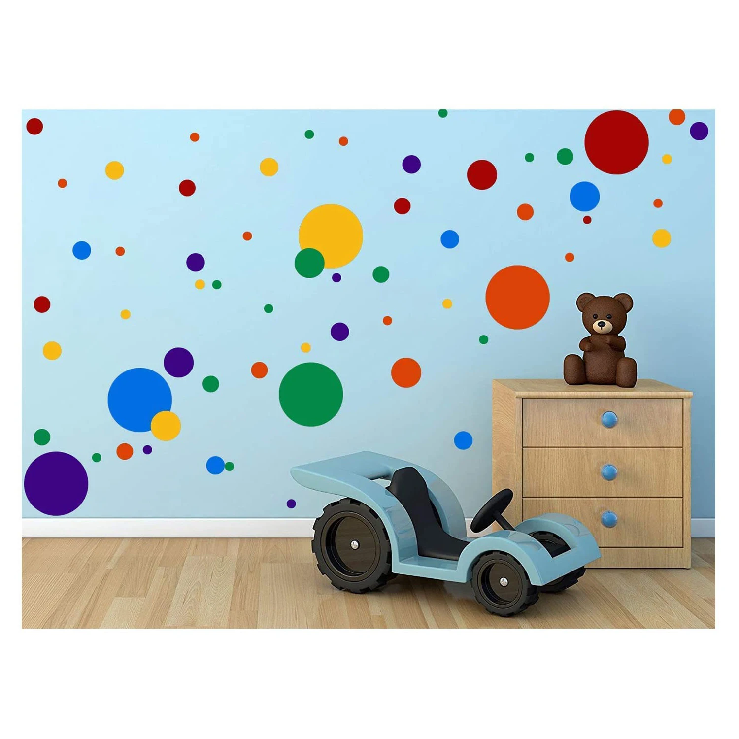 Myway Polka Dots Wall Decals Easy To Peel&stick Wall Stickers For Kids