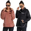 Trendy Christmas design Buffalo plaid element casual Button collar Ladies Pullover