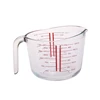 hot sale Heat resistant borosilicate glass measuring cup with calibration microwave and dishwasher safe