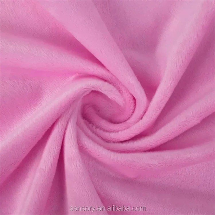 Smooth Velvet Minky Plush Fabric 100 Polyester Soft Minky Fabric By