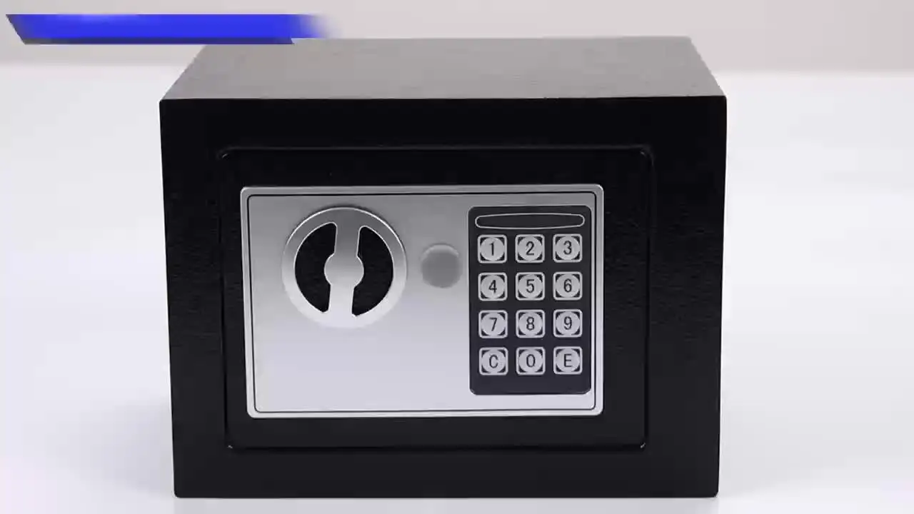 Secure Digital Steel Safe High Security Electronic Home Office Money Safety Box, Black
