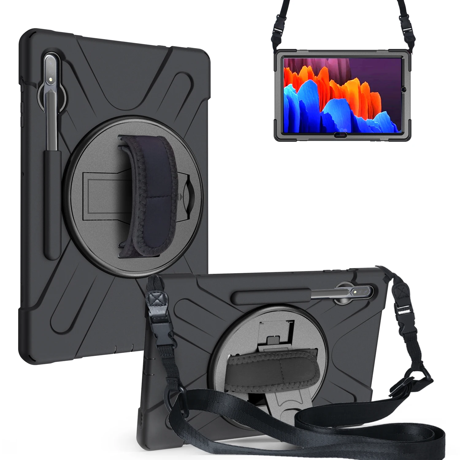 Shockproof Silicone Pc Kids Tablet Case For Samsung Galaxy Tab S7 Plus