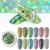 12 Colors Nail Art Glitter Sequins Manicure Decoration Shinning Irregular Shape Nail Art Flake Sequins Silver Nail Art Glitter