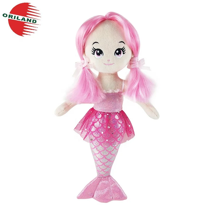 Rag Doll Mermaid Cuddly Toy 12" Pale Pink New 