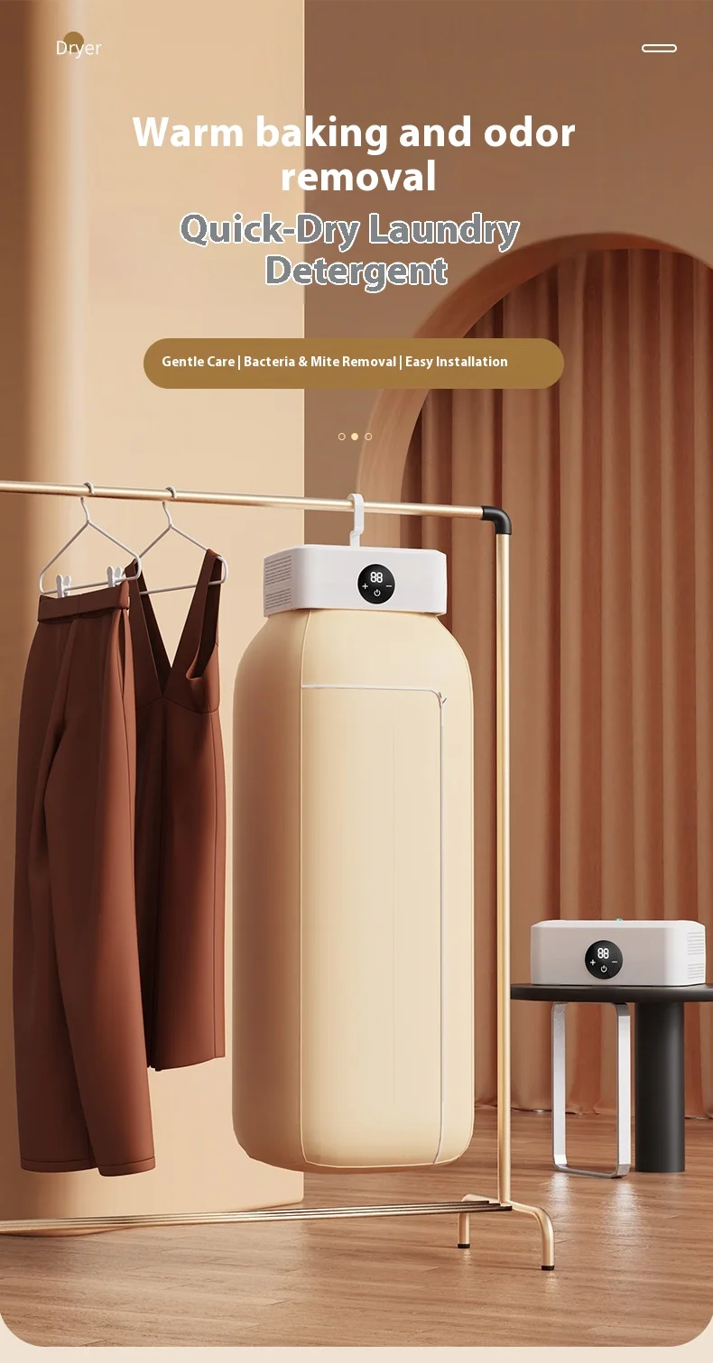 High Quality Foldable Portable Clothes Dryer Travel Small/Compact Drying Machine for Apartment, RV, Travel