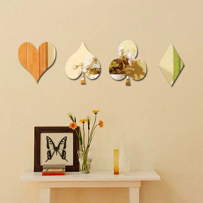 Reflection Glass Tile Adhesive Eva Frame Compact Living Room Wall