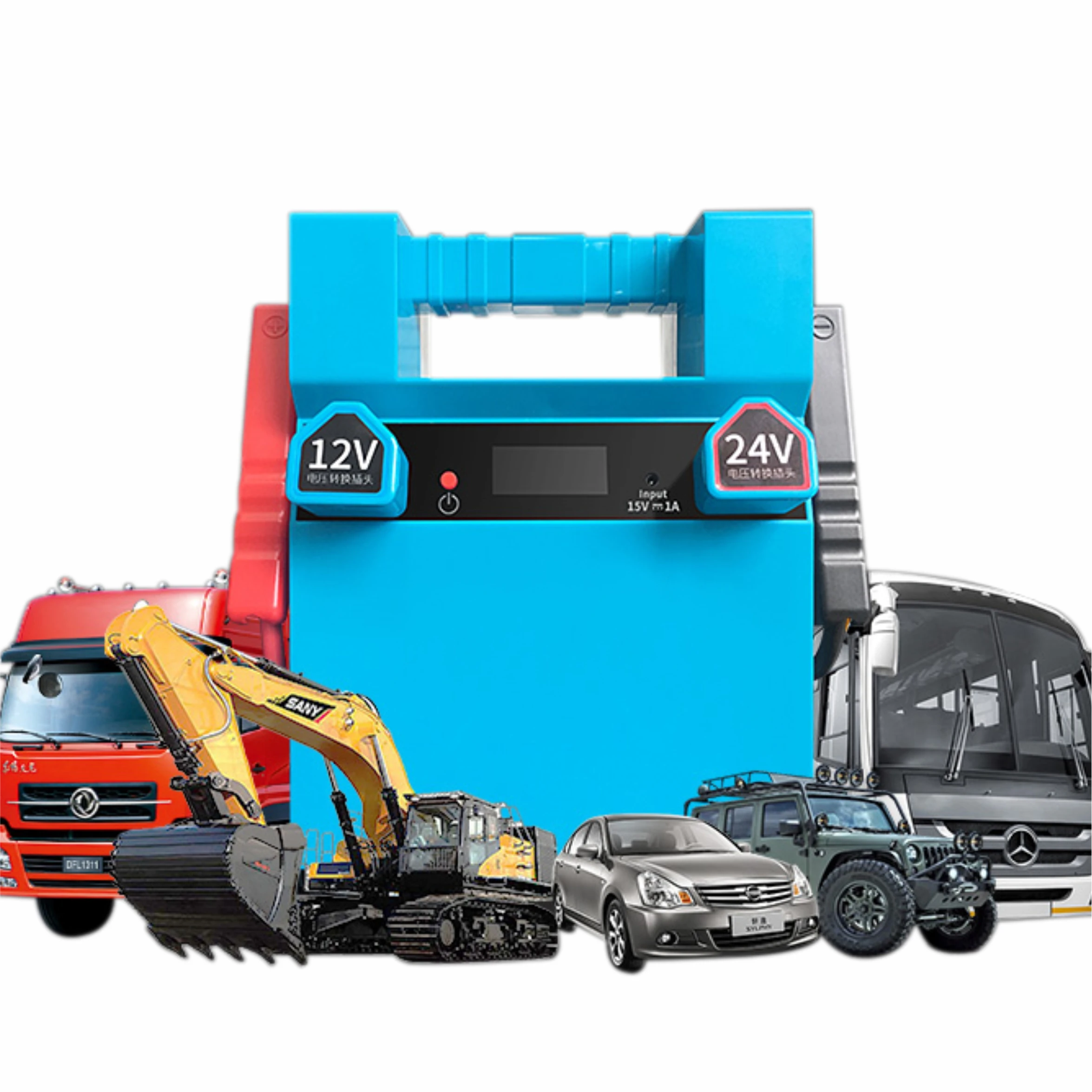 Portable 60000mah Car Battery Booster For 12v 24v Heavy Duty Vehicles Emergency Tool Jump