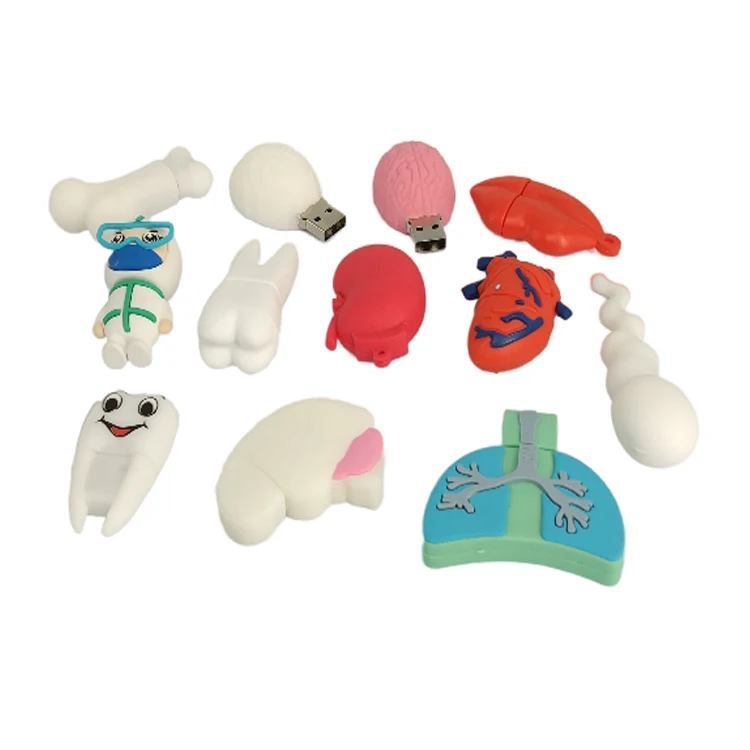 Flash Disk Custom Mold Silicone Cartoon Pen Drive Hospital Doctor Nurse Gift Lung Shape Usb Flash Drive Pendrive 8GB 4GB 16GB - ANKUX.COM