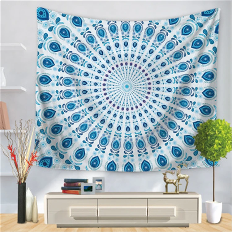 75*90cm Bohemian Tapestry Living Room Bedroom Dorm Wall Art Decoration Mandala Hippie Popular Wall Hanging Psychedelic Tapestry