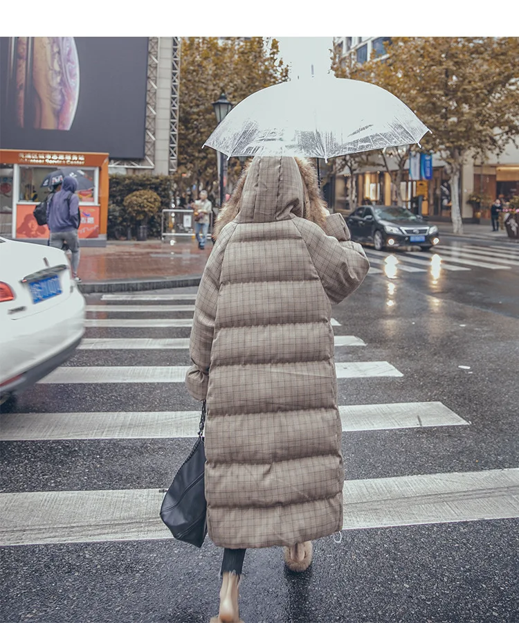 High Quality Ladies Long Down Filled Faux Fur Coat Winter Feather