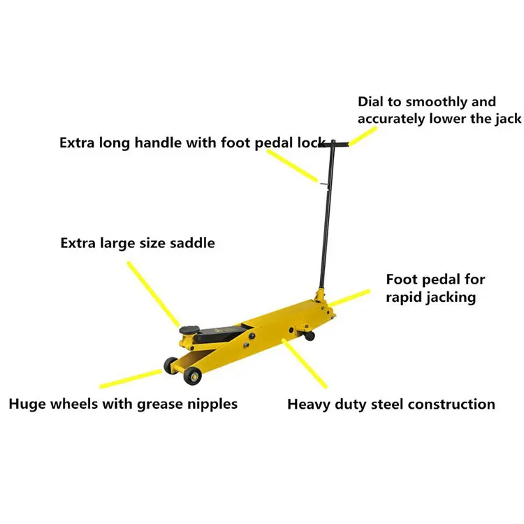 Ce Certification Horizontal Heavy Duty Trolley Jacks 5ton Portable