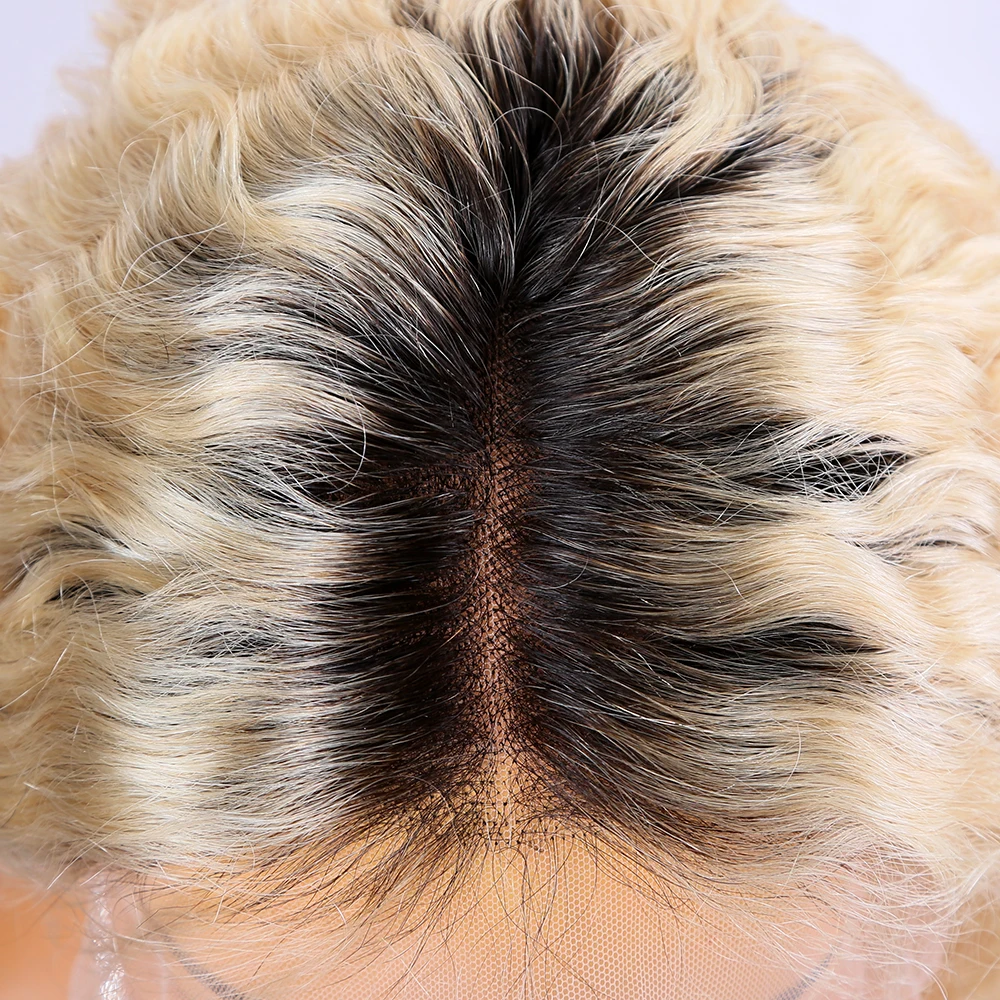 总理蕾丝假发 150% 重密度深波蕾丝正面假发巴西雷米头发黑根 613