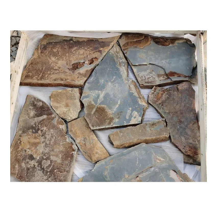 Cheapest Rusty Slate Natural Stone Crazy Paving Tile Outdoor