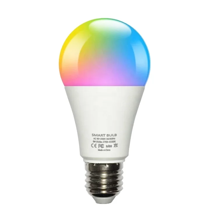 10W B22 E27 Smart Light Bulb Multicolor WiFi LED Light Bulb Compatible with Google Home