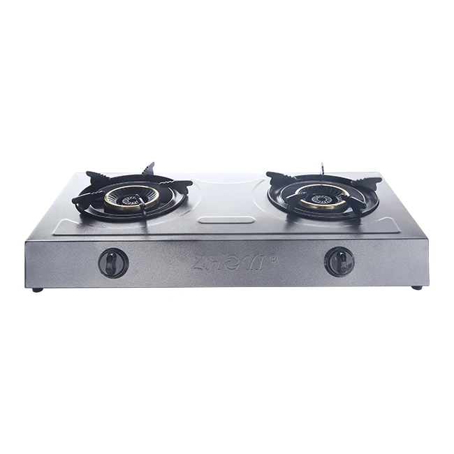 
manufacturers china new model smart ce certificate non-oily iron gas stove 2 burner 